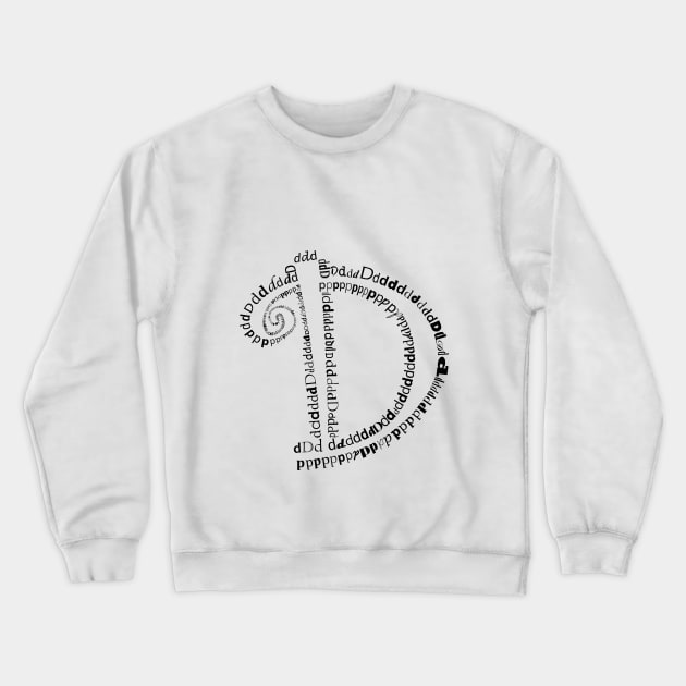 D letter Crewneck Sweatshirt by hedehede